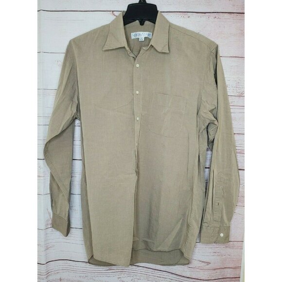Perry Ellis Portfolio Men's Dress Shirt – Size 16 34/35 Long Sleeve Button-Up - Picture 1 of 10